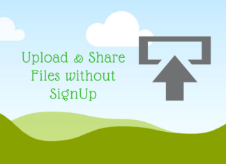 Upload & Share Files without SignUp